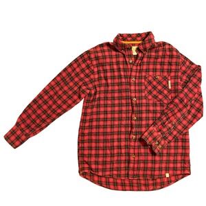 Field Stream Red Black Plaid Long Sleeve Button Up Shirt Men's SM